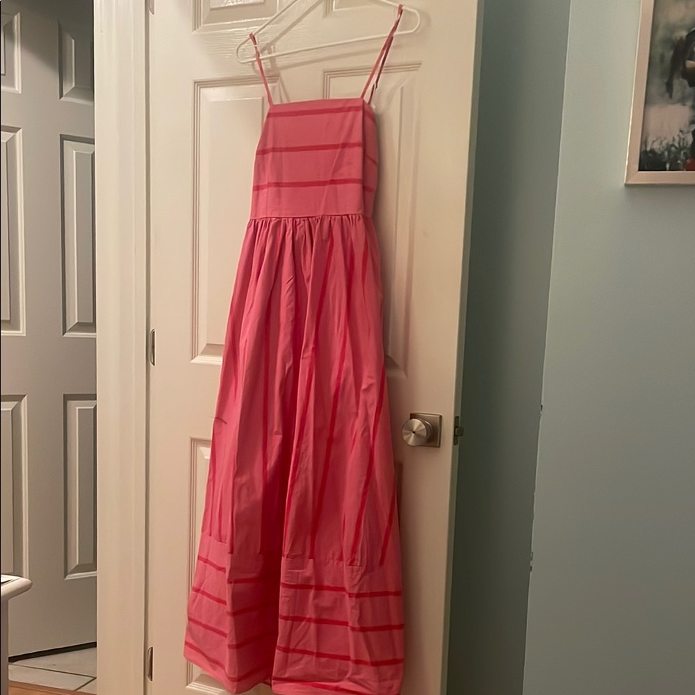 Pink Striped Maxi dress